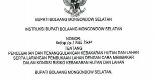 Sebelum Bolsel Jadi Lautan Asap, Bupati Iskandar Nyalakan Alarm Karhutla hingga Desa